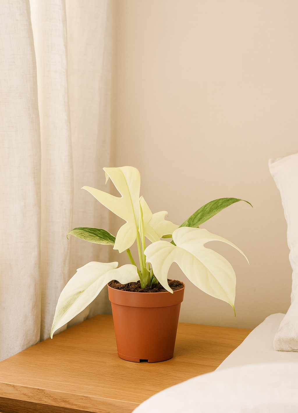 Philodendron Florida Ghost Ø12 cm – Plante rare au feuillage blanc 30 cm