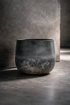 Cache-pot en métal Elisa Mystic Earth – Finition minérale patinée – Ø29, Ø39 & Ø44 cm