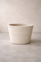 Cache-pot Beige Patiné – Grand cache-pot décoratif en fibre de pierre