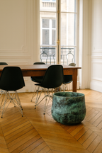 Elisa Mystic Green – Cache-pot en céramique texturé effet bronze vert – 3 tailles