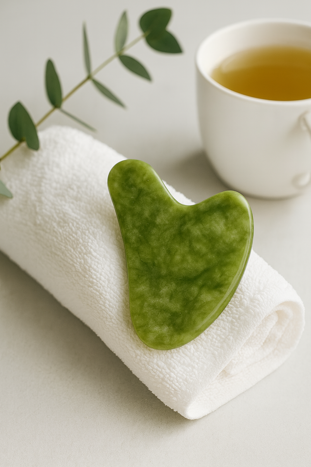 Gua Sha en Quartz Rose & Jade Naturel – Massage Facial Ancestral