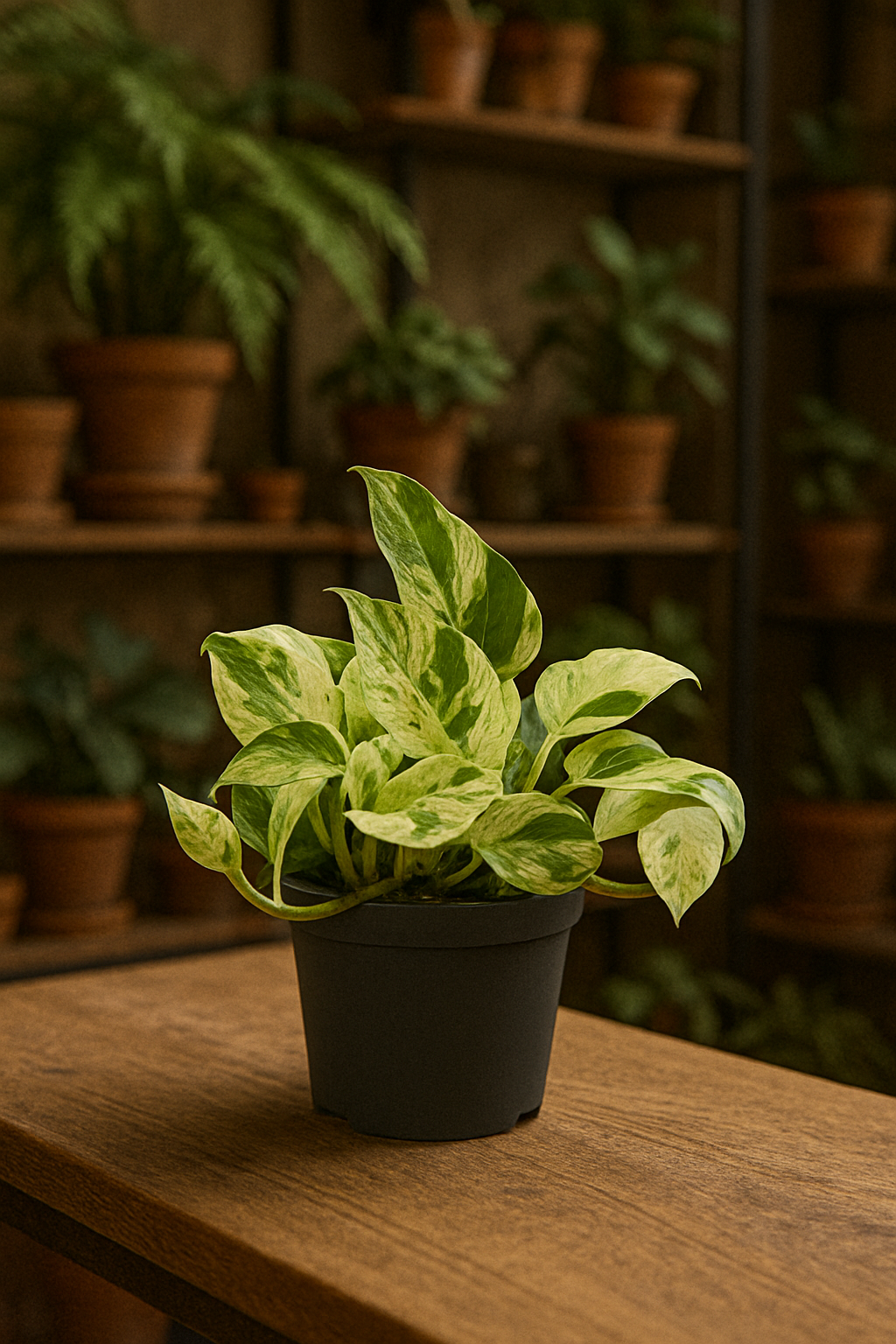 Epipremnum “Marble Queen” — Scindapsus Happy Leaf — Ø12 cm — 20 cm