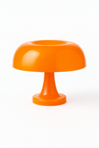 Rechargeable LED Mushroom Table Lamp – 28 cm Orange & White Modern Design, Bedside & Desk Lighting