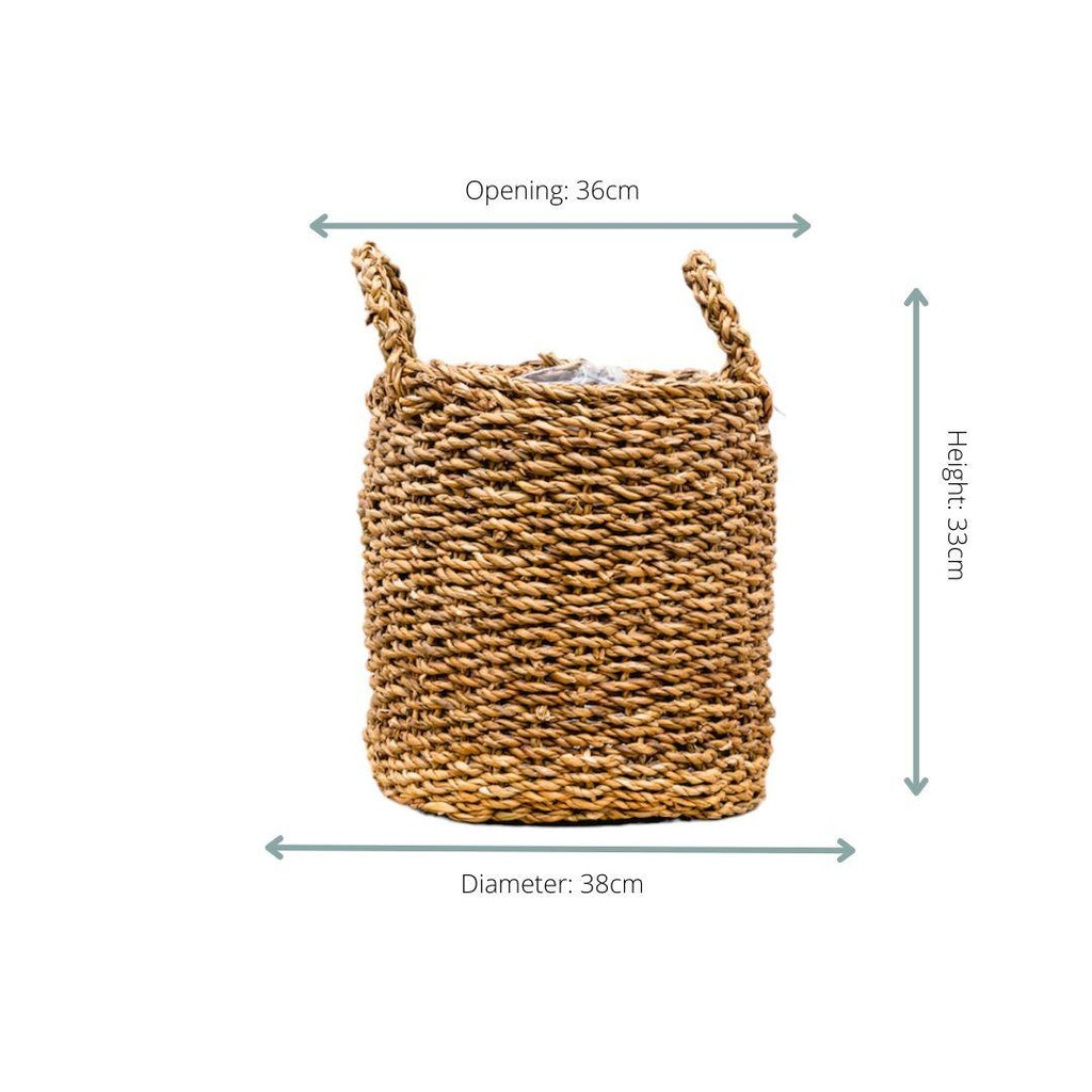 Jack Natural Fiber Plant Pot – Decorative Woven Plant Pot for Indoor Plants (5 sizes)