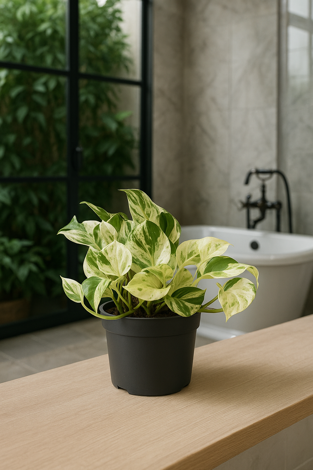 Epipremnum “Marble Queen” — Scindapsus Happy Leaf — Ø12 cm — 20 cm