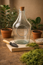 Offenes 3-Liter-Glasterrarium mit Korken – dekorative Terrariumflasche