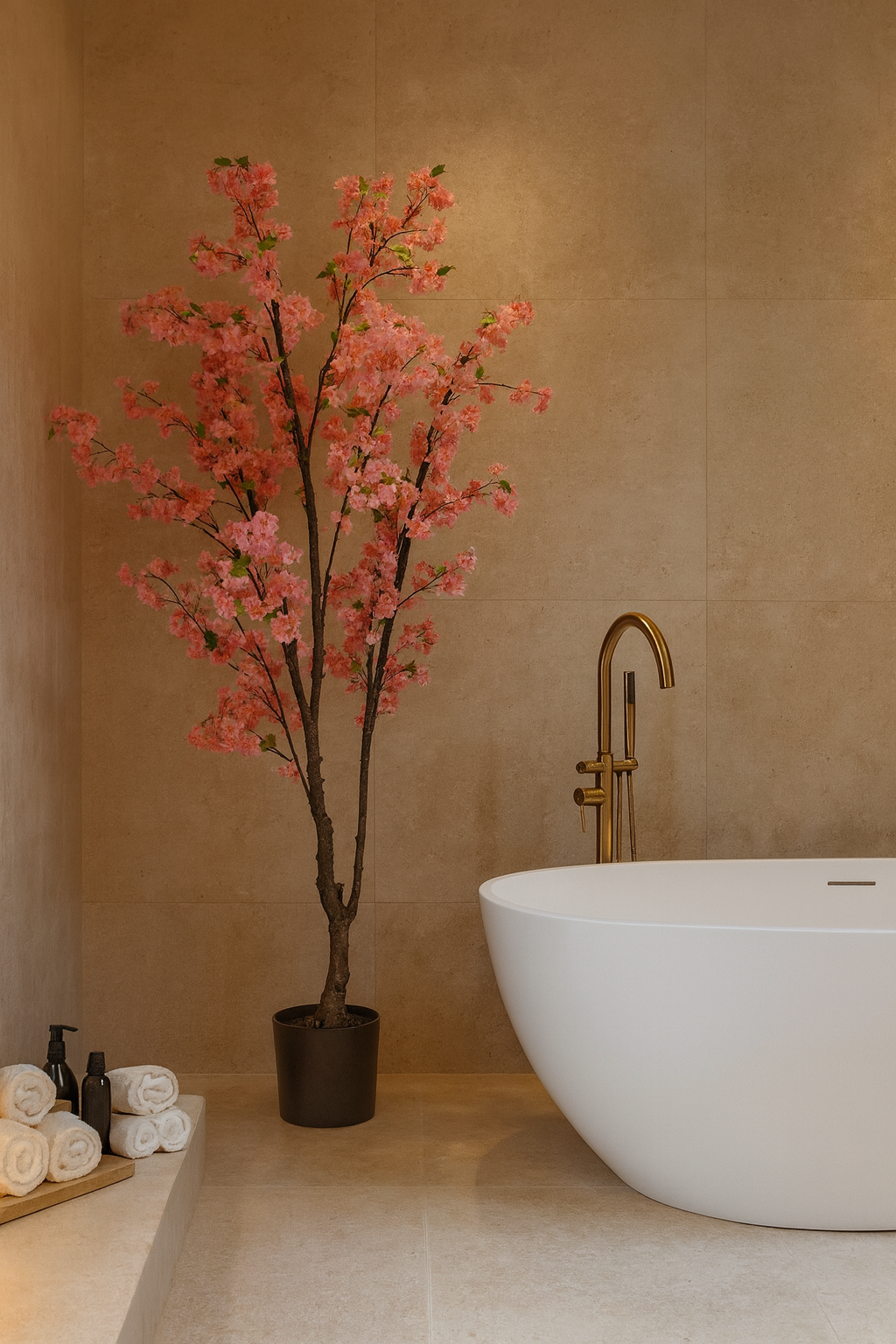 Cerisier Japonais Artificiel – Prunus Kersenbloesem – Rose – 210 cm