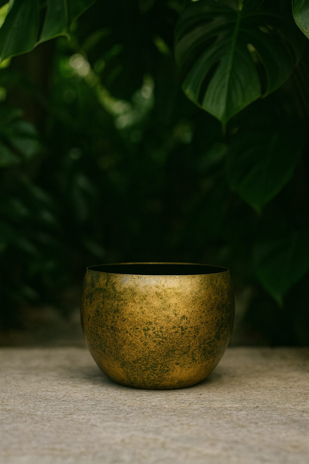 Cache-pot Ellen Brass – Laiton décoratif Ø25xH19, Ø30xH25, Ø38xH31