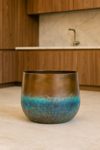 Elisa Mystic Bronze – Cache-pot en céramique texturée, finition bronze artistique