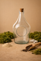 Offenes 3-Liter-Glasterrarium mit Korken – dekorative Terrariumflasche