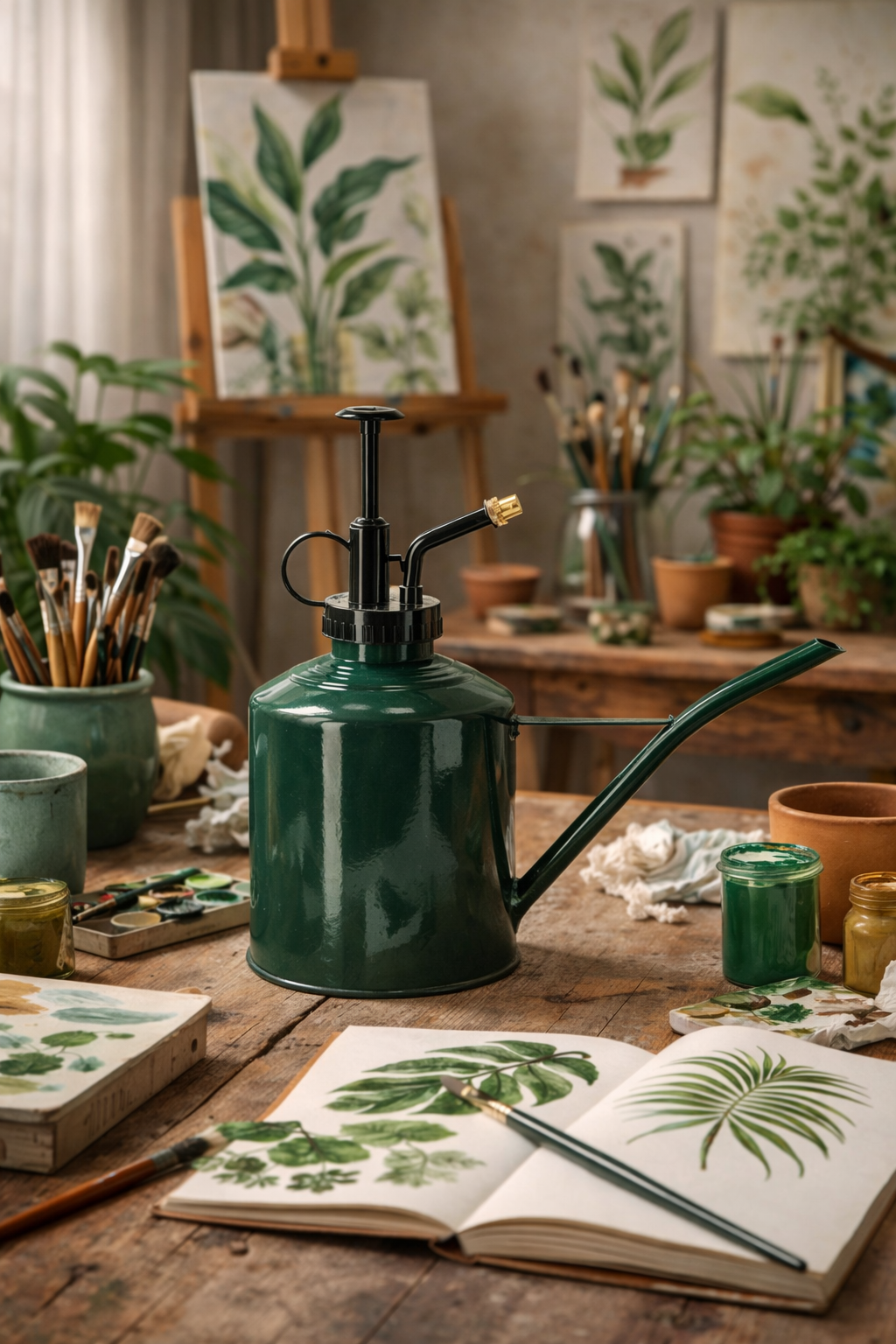 Arrosoir & Pulvérisateur 2-en-1 Vert Foncé – Arrosage Précis pour Plantes d’Intérieur et d’Extérieur