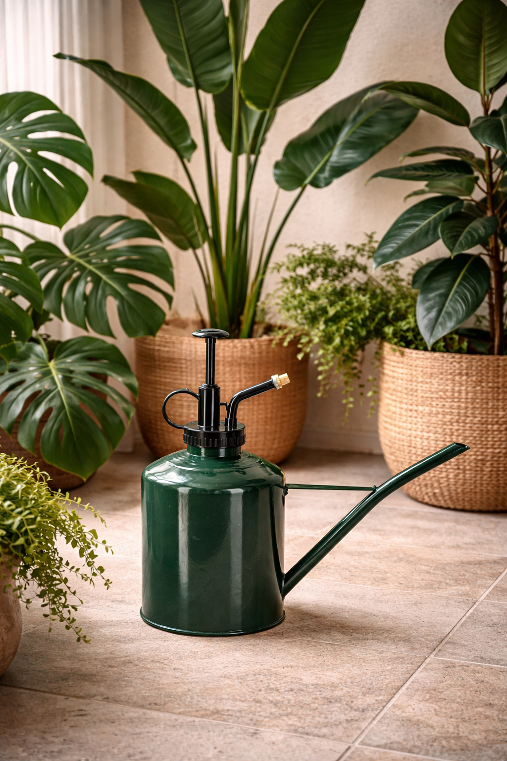 Arrosoir & Pulvérisateur 2-en-1 Vert Foncé – Arrosage Précis pour Plantes d’Intérieur et d’Extérieur