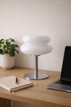 Orange Glass Macaron Lamp – Retro Chic LED Design E27 (28 cm)