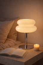 Orange Glass Macaron Lamp – Retro Chic LED Design E27 (28 cm)