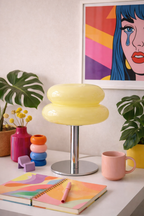 Orange Glass Macaron Lamp – Retro Chic LED Design E27 (28 cm)