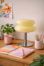 Orange Glass Macaron Lamp – Retro Chic LED Design E27 (28 cm)