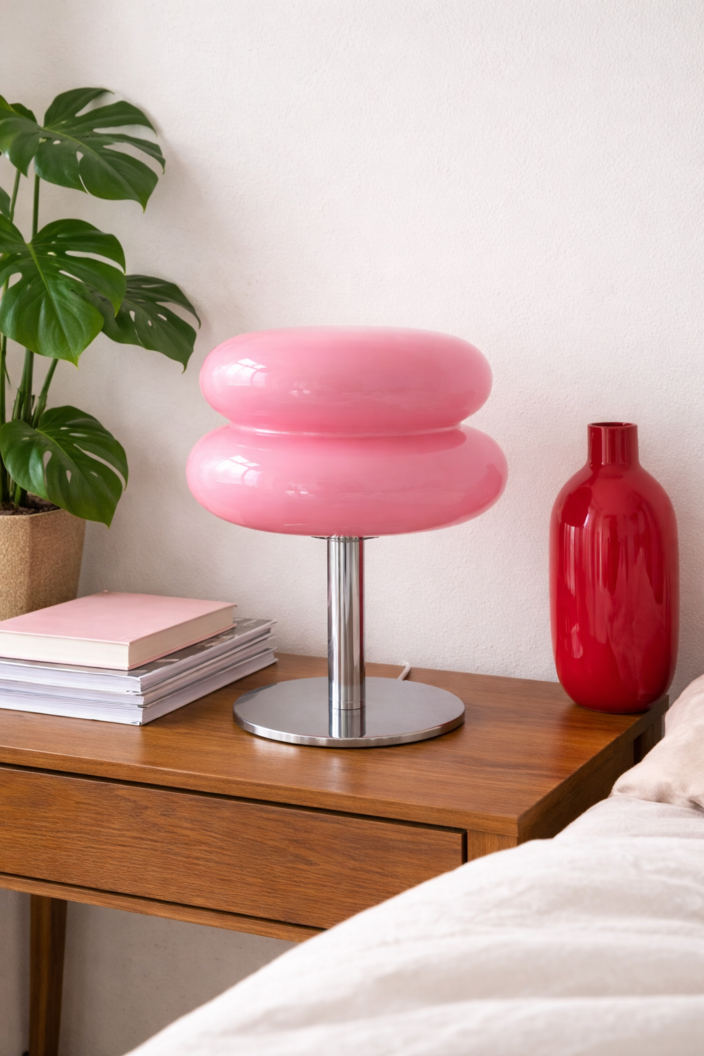 Orange Glass Macaron Lamp – Retro Chic LED Design E27 (28 cm)