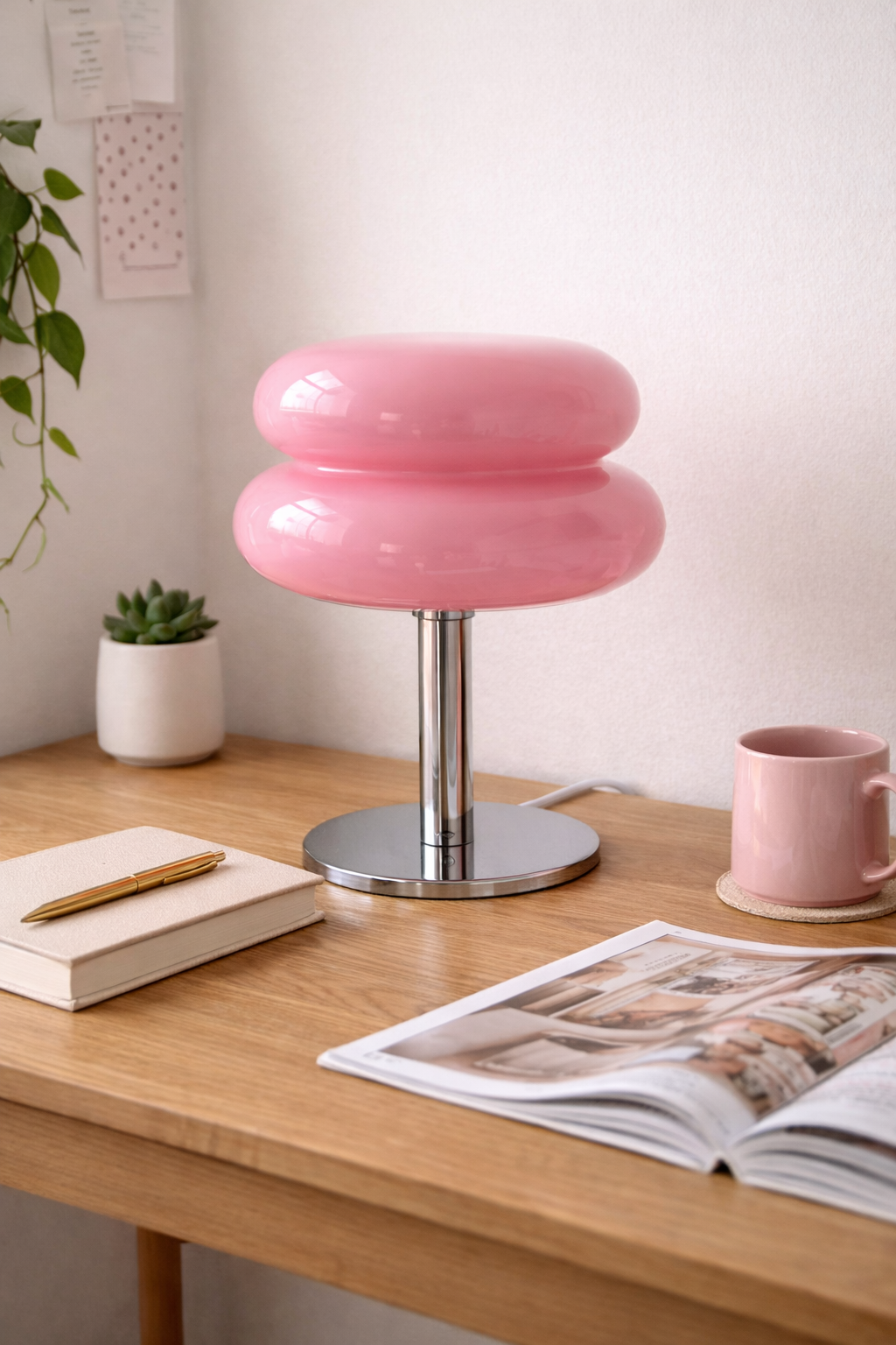 Orange Glass Macaron Lamp – Retro Chic LED Design E27 (28 cm)