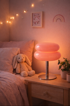 Orange Glass Macaron Lamp – Retro Chic LED Design E27 (28 cm)