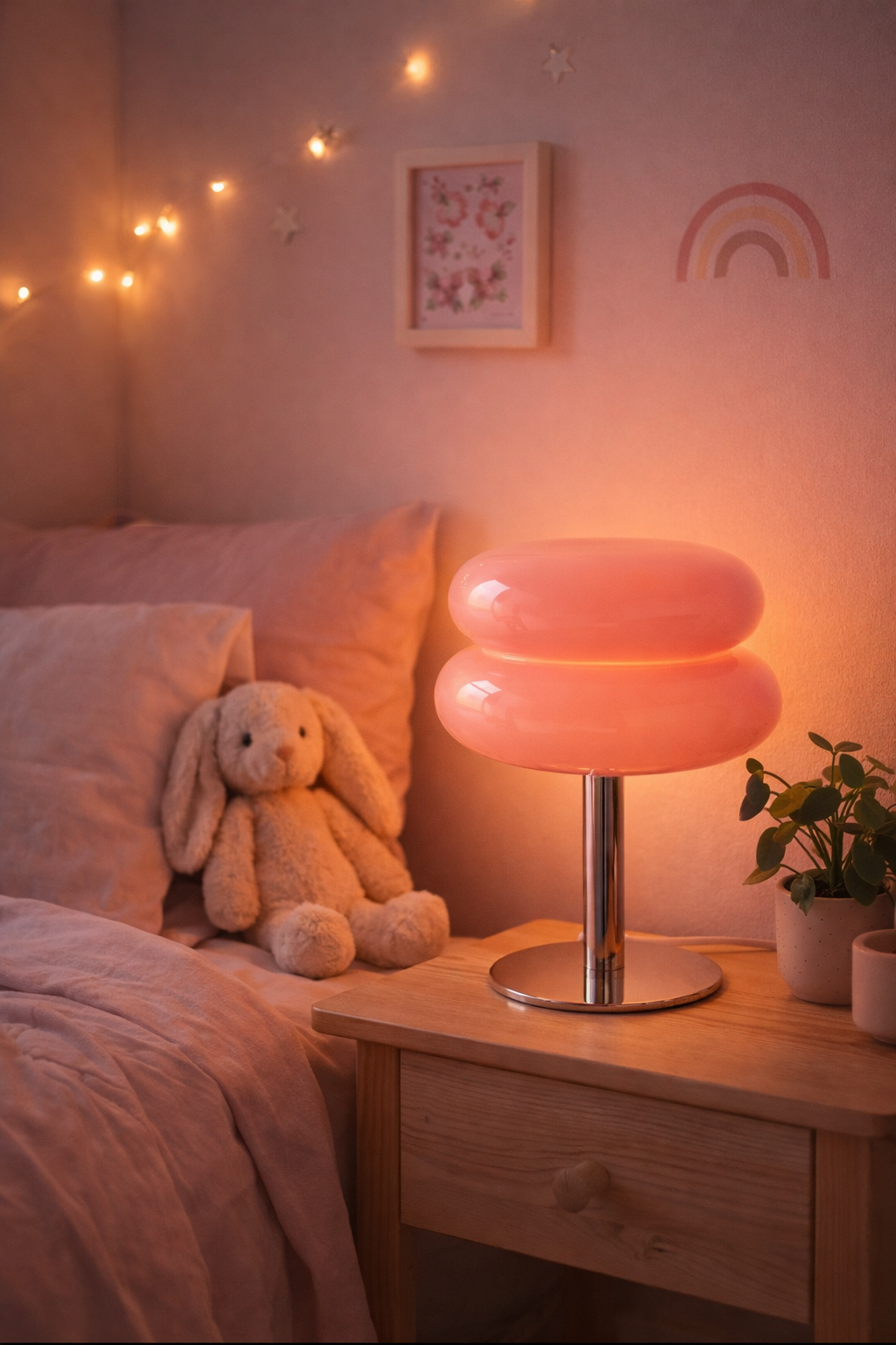 Orange Glass Macaron Lamp – Retro Chic LED Design E27 (28 cm)