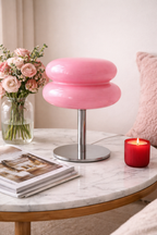 Orange Glass Macaron Lamp – Retro Chic LED Design E27 (28 cm)