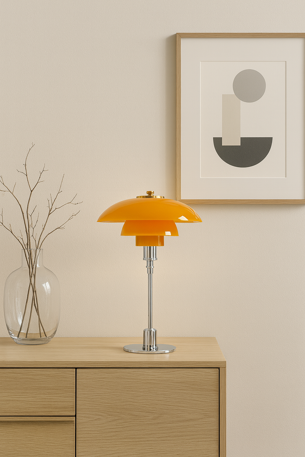 Lampe de Table Design Nordique en Verre – Éclairage LED Tricolore, Haut de Gamme, Salon, Bureau & Chambre