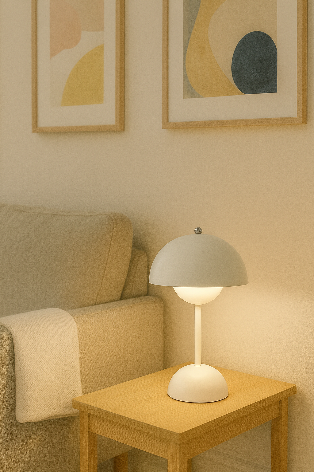 Lampe Champignon Design Rechargeable – 3 Intensités LED · Veilleuse & Lampe de Table Moderne USB-C