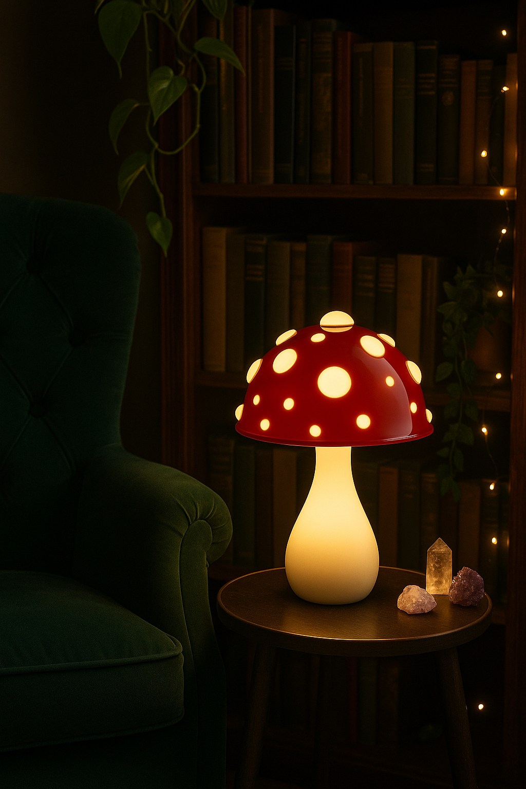Lampe Champignon Rouge – Tricolore USB