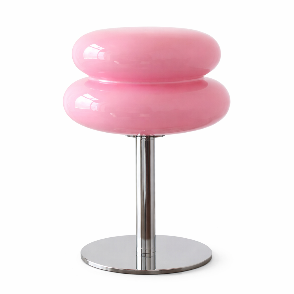 Orange Glass Macaron Lamp – Retro Chic LED Design E27 (28 cm)