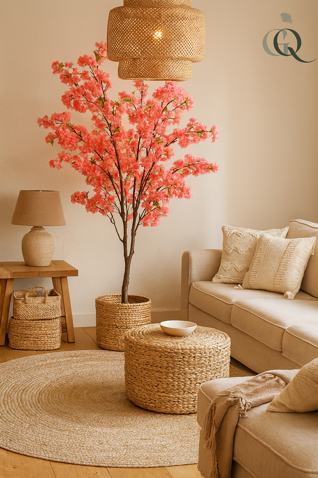 Cerisier Japonais Artificiel – Prunus Kersenbloesem – Rose – 210 cm