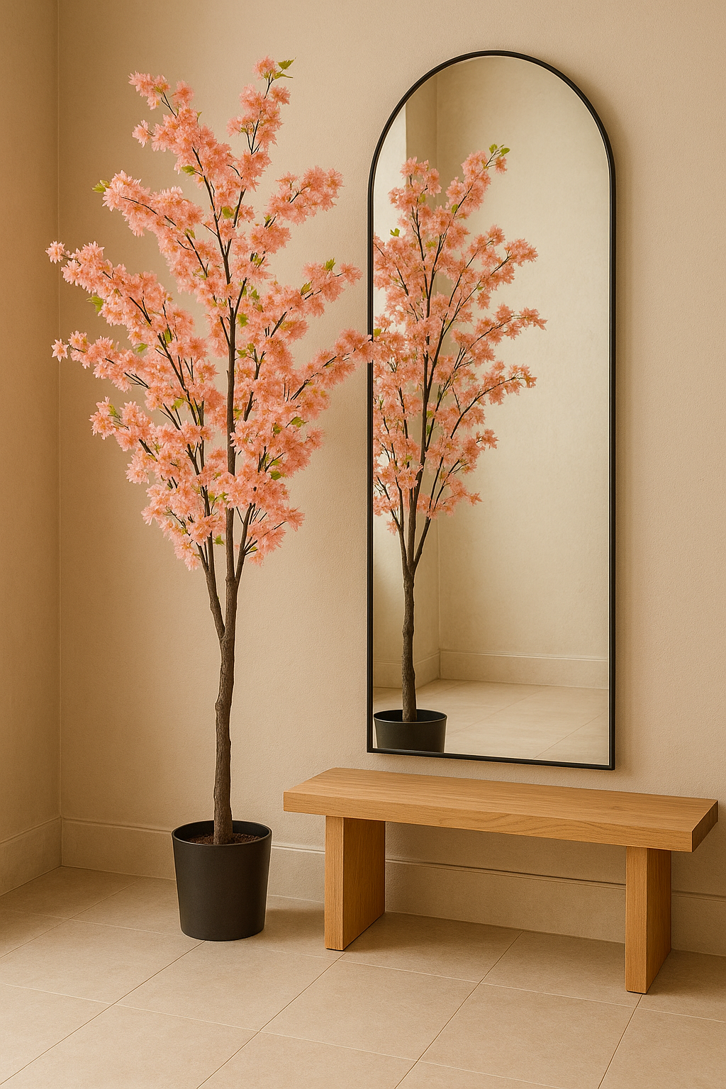 Cerisier Japonais Artificiel – Prunus Kersenbloesem – Rose – 210 cm