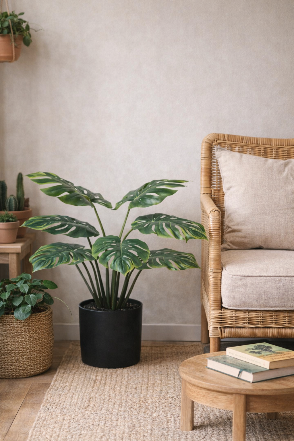 Monstera Deliciosa artificielle – Plante décorative iconique & ultra-réaliste - 65 cm à 180 cm