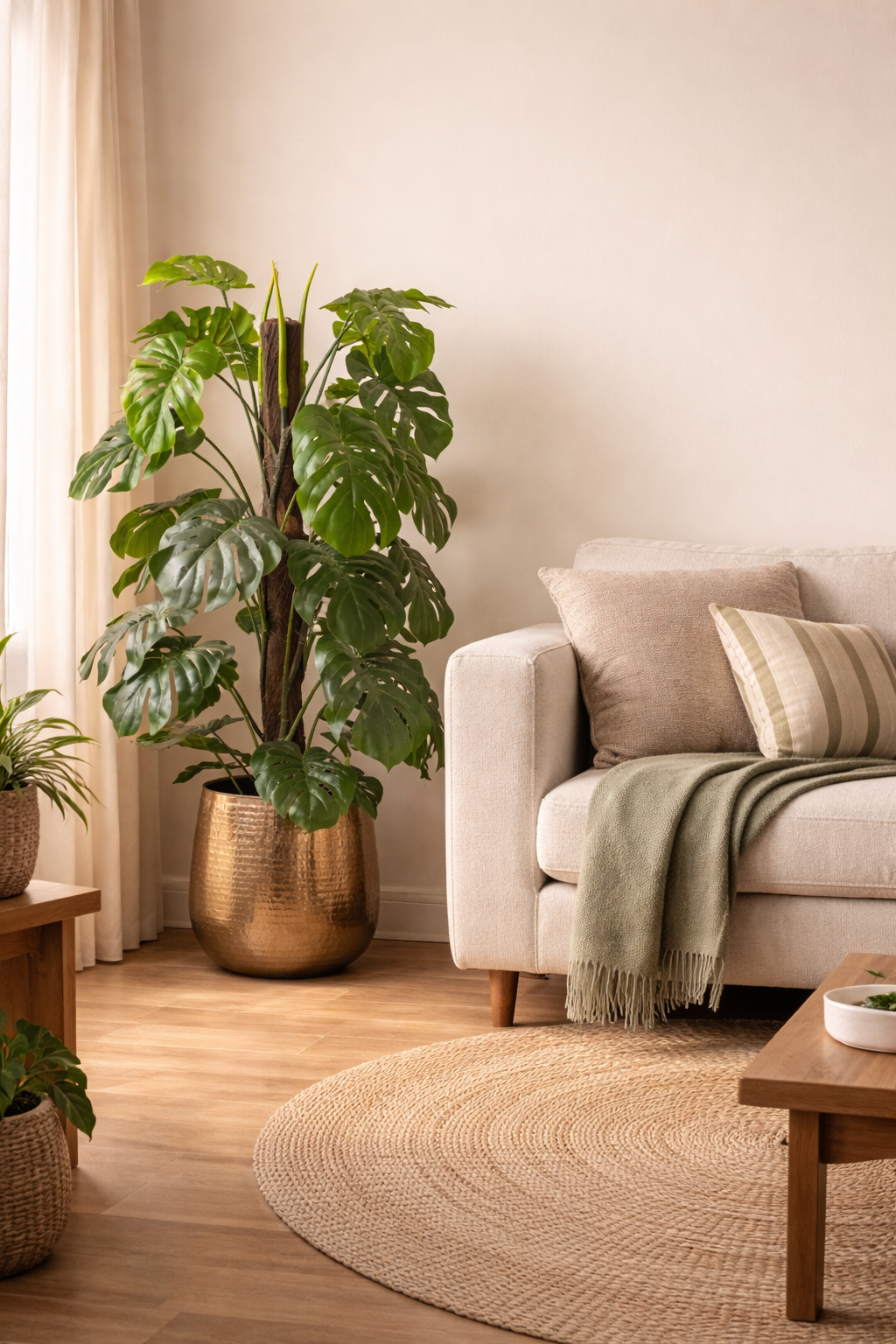 Monstera Deliciosa artificielle – Plante décorative iconique & ultra-réaliste - 65 cm à 180 cm