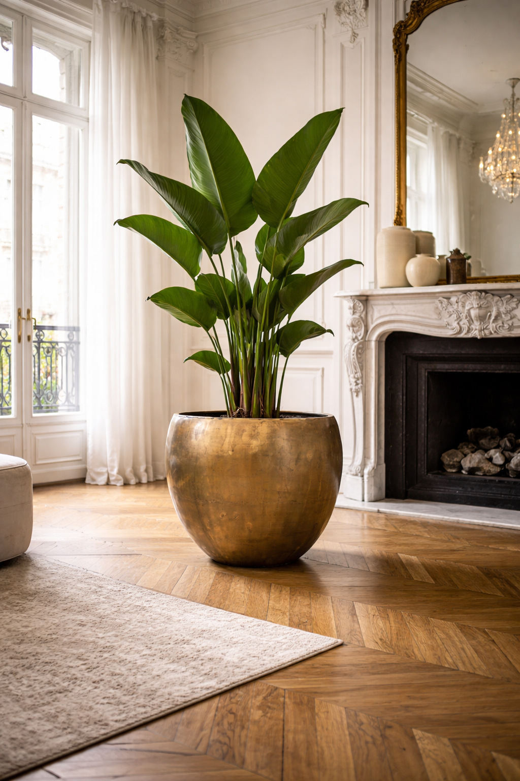 Pot Fabien Old Camel – Pot décoratif XXL haut de gamme à finition mate patinée