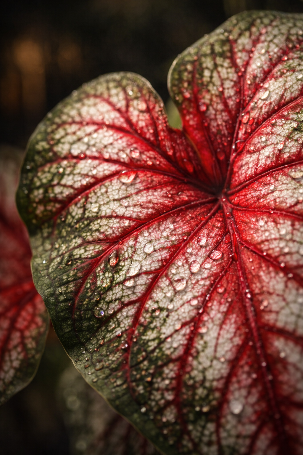 Caladium Bicolor – Plante Tropicale d’Intérieur au Feuillage Vert & Blanc Contrasté – Ø12 cm (25–40 cm)