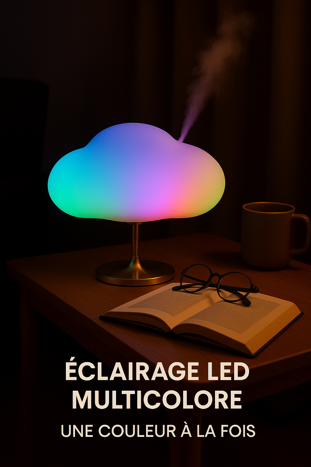 Diffuseur d’Arômes Nuage – Humidificateur LED Design & Bien-Être (270 ml)