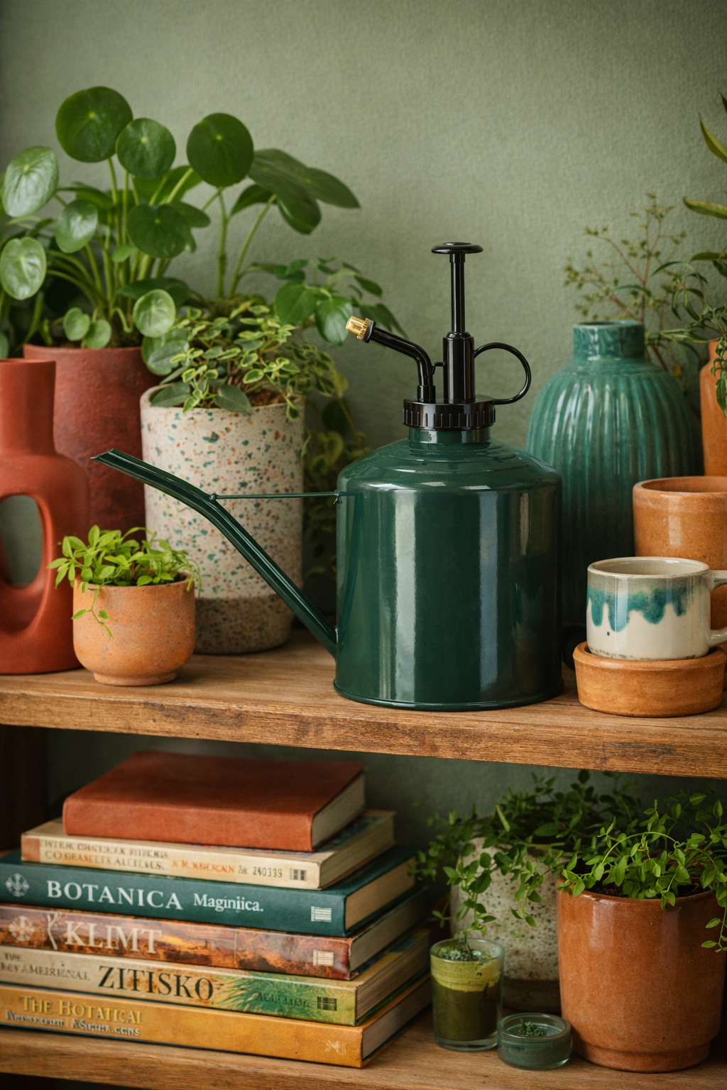 Arrosoir & Pulvérisateur 2-en-1 Vert Foncé – Arrosage Précis pour Plantes d’Intérieur et d’Extérieur