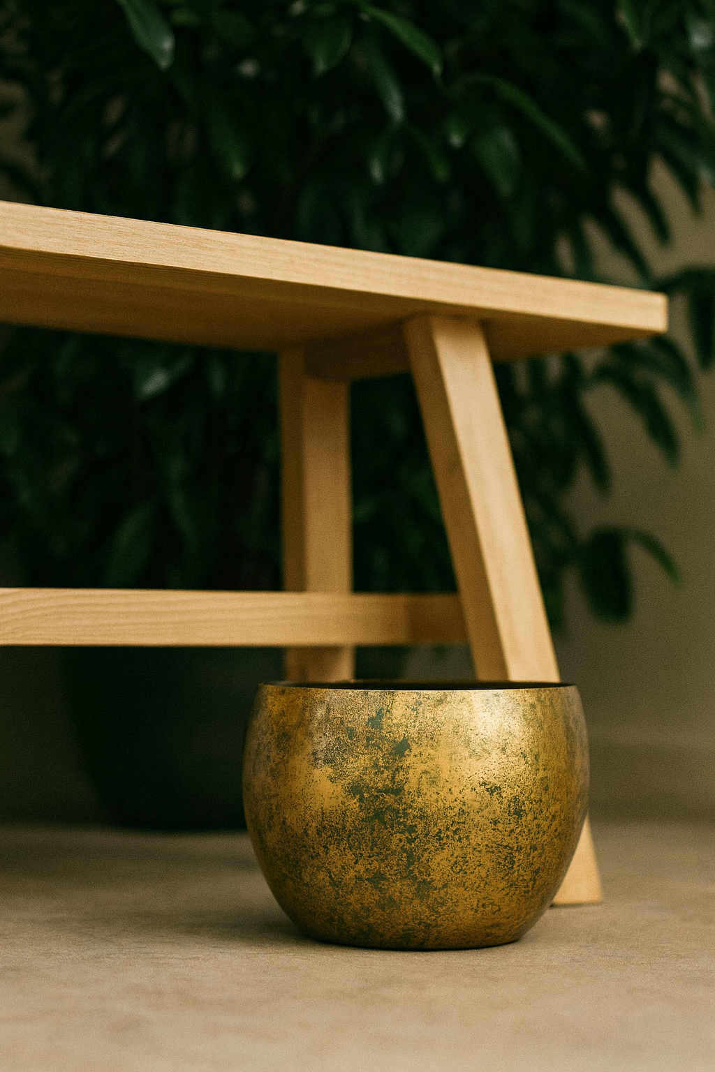 Cache-pot Ellen Brass – Laiton décoratif Ø25xH19, Ø30xH25, Ø38xH31