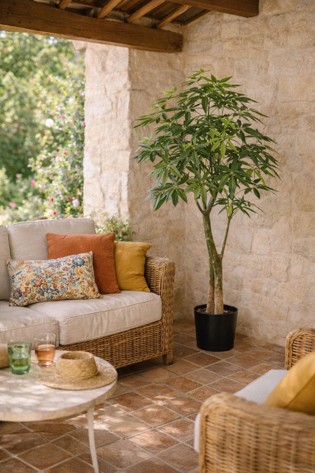 Pachira Aquatica artificielle – Arbre à Argent décoratif ultra réaliste, 150 & 180 cm