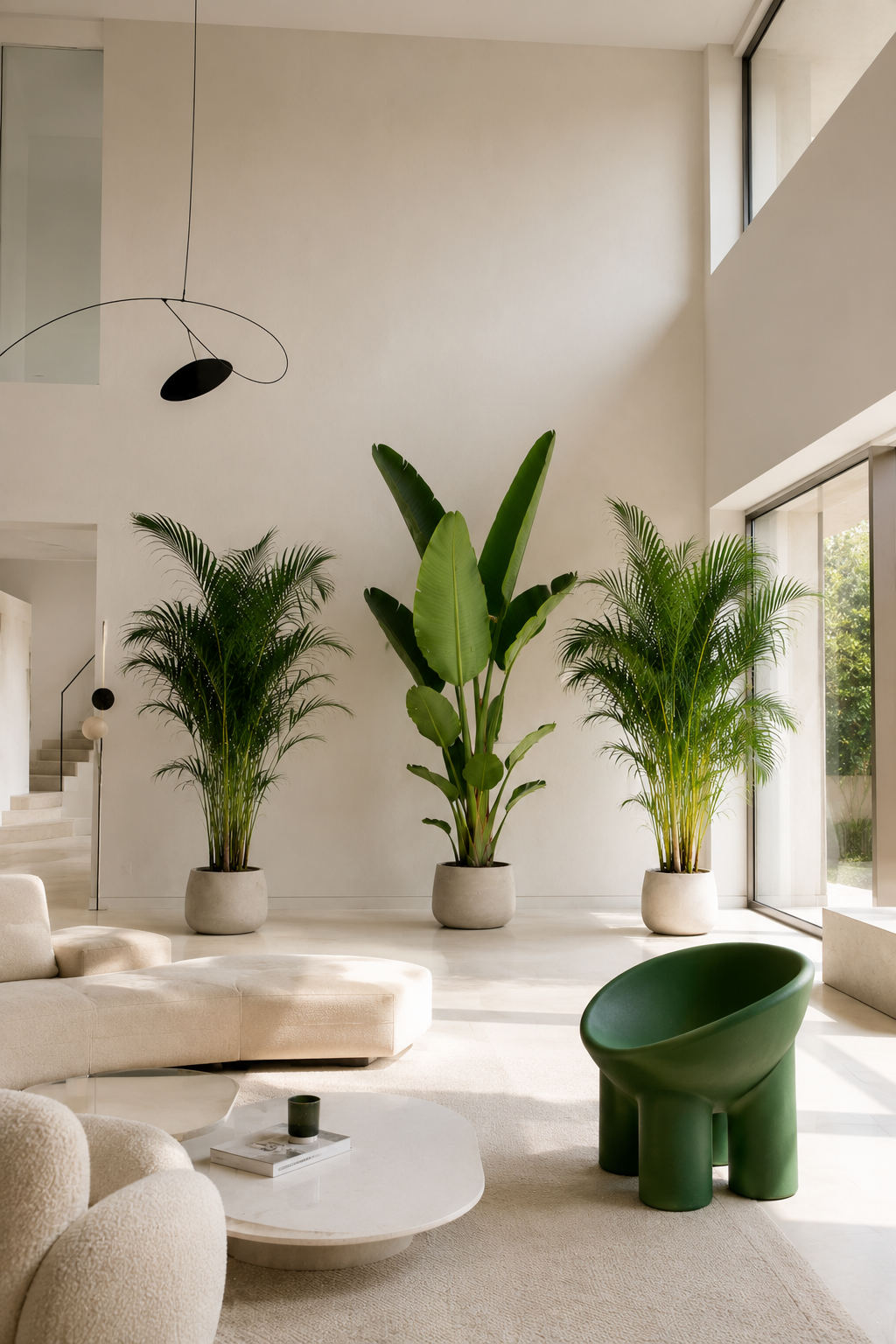 Pack de 3 plantes d’intérieur XXL – Kentia, Strelitzia & Areca 200+ cm