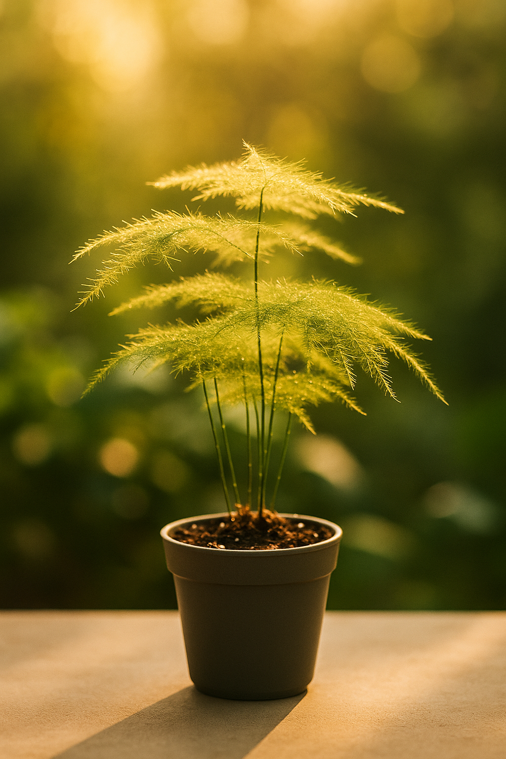 Set de 6 Mini Plantes Vertes – Pot Ø6 cm | Asparagus, Coffea Arabica, Ficus Ginseng, Fougère, Hedera, Bergpalm