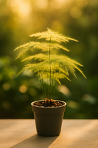 Set de 6 Mini Plantes Vertes – Pot Ø6 cm | Asparagus, Coffea Arabica, Ficus Ginseng, Fougère, Hedera, Bergpalm