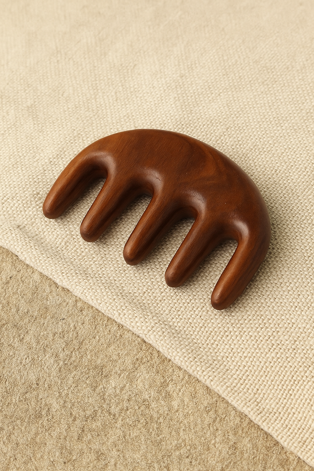 Peigne de Massage en Bois Naturel – Gua Sha Cuir Chevelu & Corps