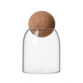 Set of 4 Airtight Glass Jars with Cork Lid – Kitchen Storage Design – 500 ml, 800 ml, 1000 ml, 1200 ml – Coffee, Tea, Pasta, Cereals