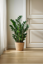 Zamioculcas Zamiifolia avec Panier Sofia – 80 cm | Élégance & Robustesse Naturelle