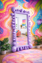 Miroir Pleine Longueur Arty Lilas – Cadre Sculptural 100 × 180  cm