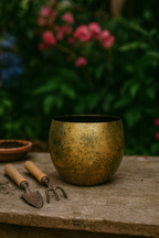 Cache-pot Ellen Brass – Laiton décoratif Ø25xH19, Ø30xH25, Ø38xH31