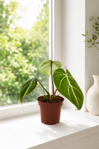 Philodendron Selloum Atom – Compact Tropical Plant with Wavy Leaves – Ø12 cm