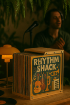 Porte-Vinyles en Bois & Plexi – Rangement Disques Vinyles, Support Vinyle Design 40+ LP – Organisateur Transparent & Élégant
