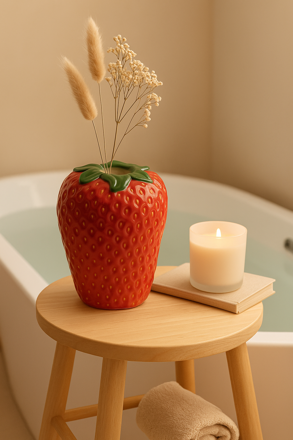 Vase Fraise en Céramique – Déco Fruitée & Originale pour Intérieur Moderne